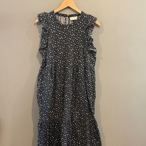 *GENTLY WORN* Universal Thread Size L Ruffle Sleeve Embroidered Maxi Dress